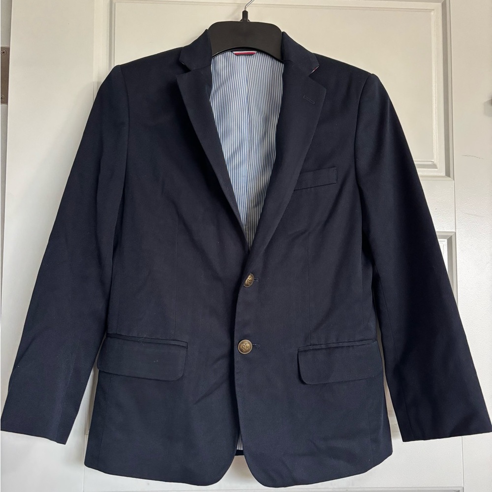 Tommy Hilfiger Navy Two-Button Blazer – Size 10